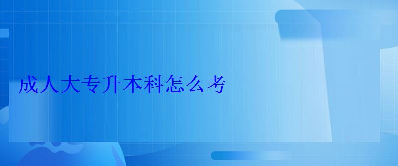 成人大专可以直接报名吗，成人大专怎样报名