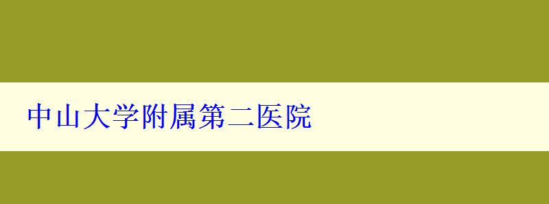 中山大学附属第二医院