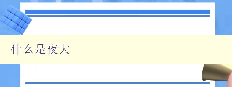 什么是夜大
