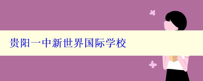 贵阳一中新世界国际学校