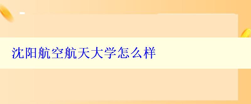 沈阳航空航天大学怎么样