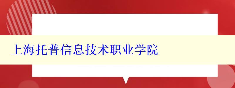 上海托普信息技术职业学院