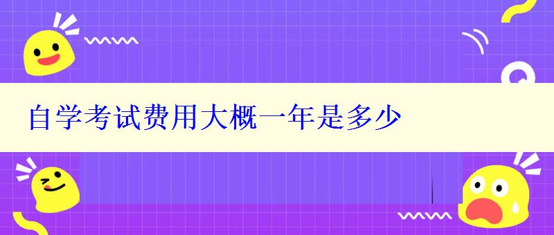 自學(xué)考試費用大概一年是多少